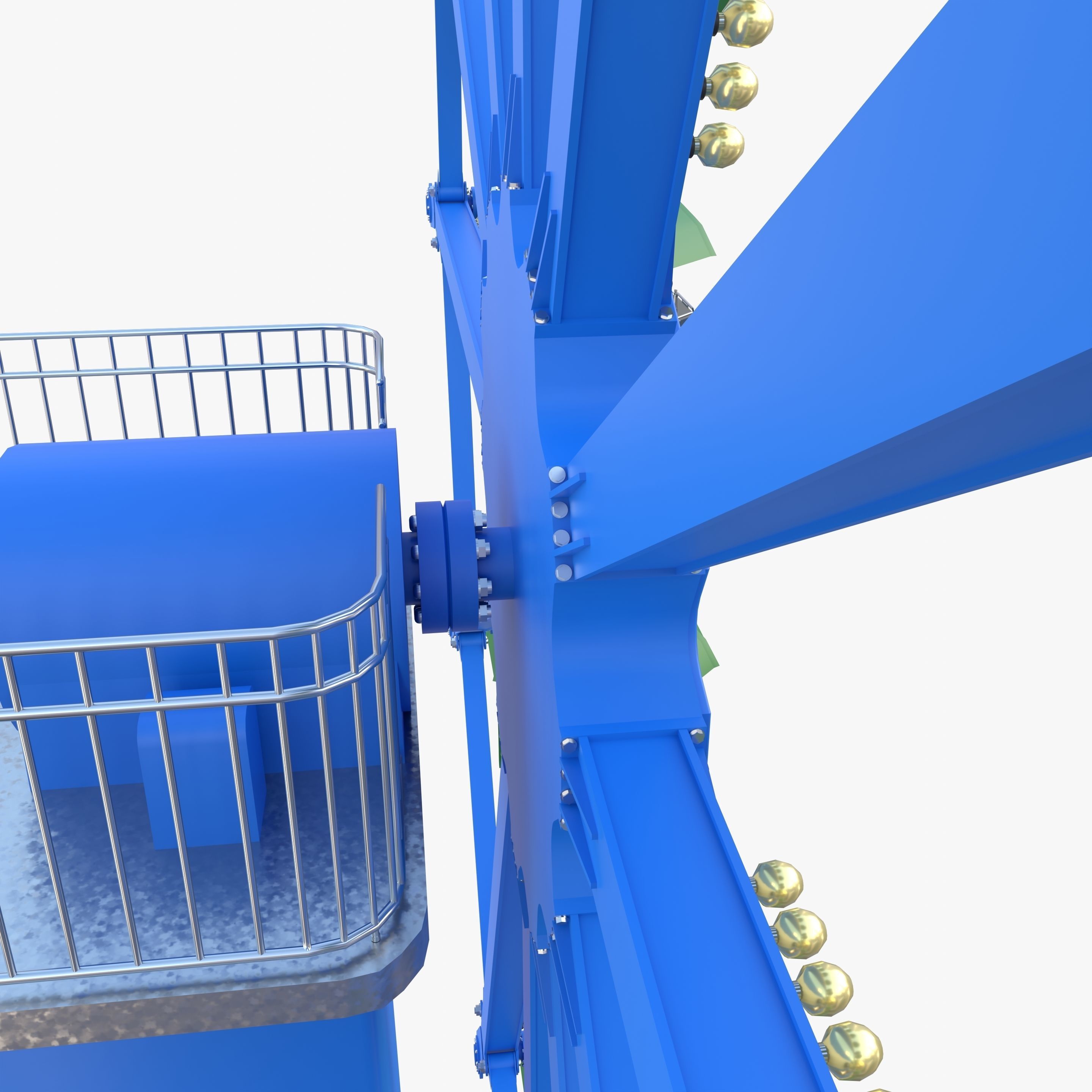 Ferris wheel v2 Low-poly 3D model_13