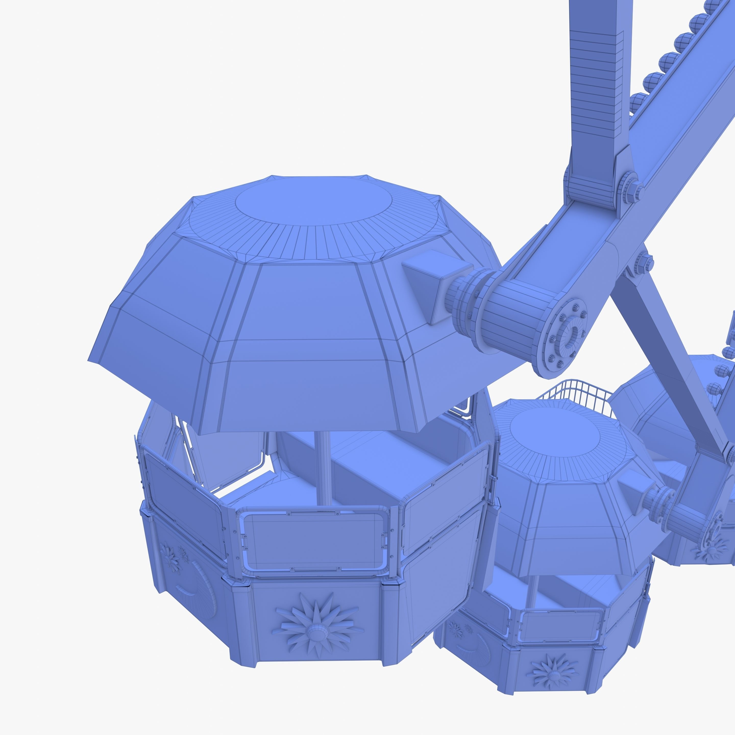 Ferris wheel v2 Low-poly 3D model_27