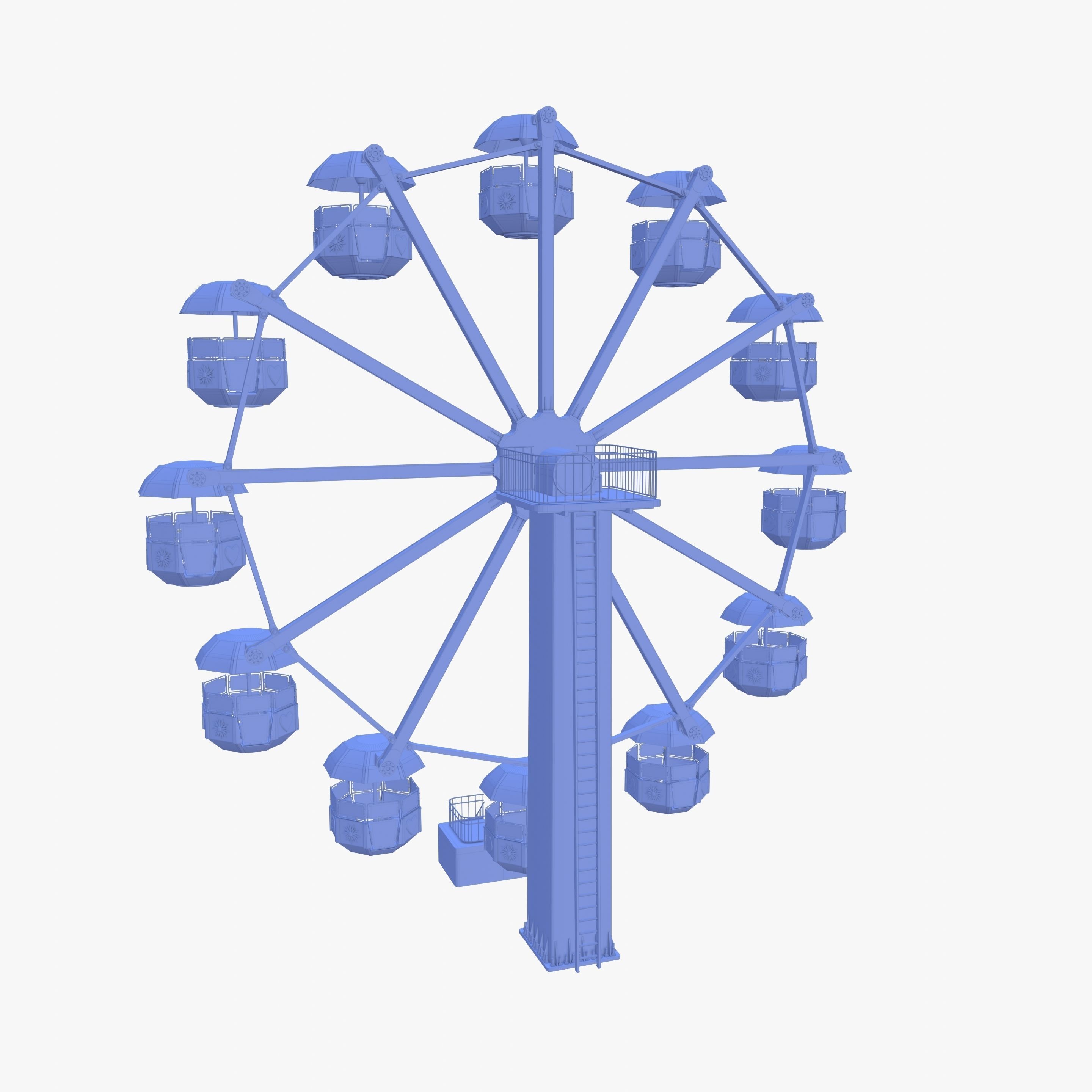 Ferris wheel v2 Low-poly 3D model_20