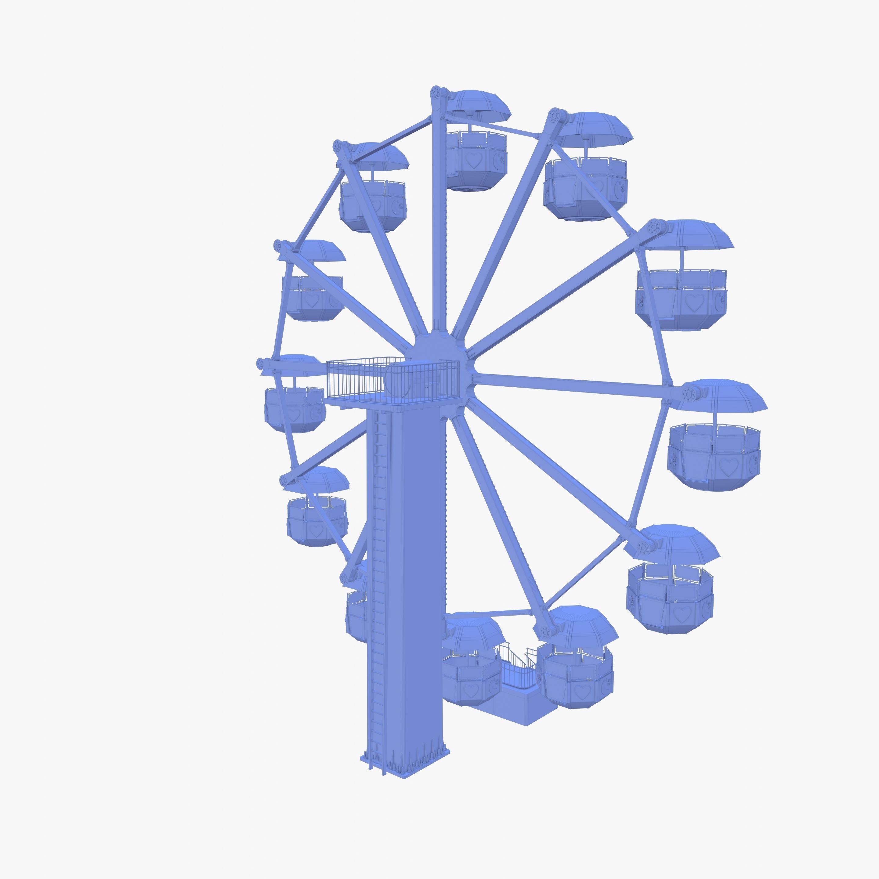 Ferris wheel v2 Low-poly 3D model_21