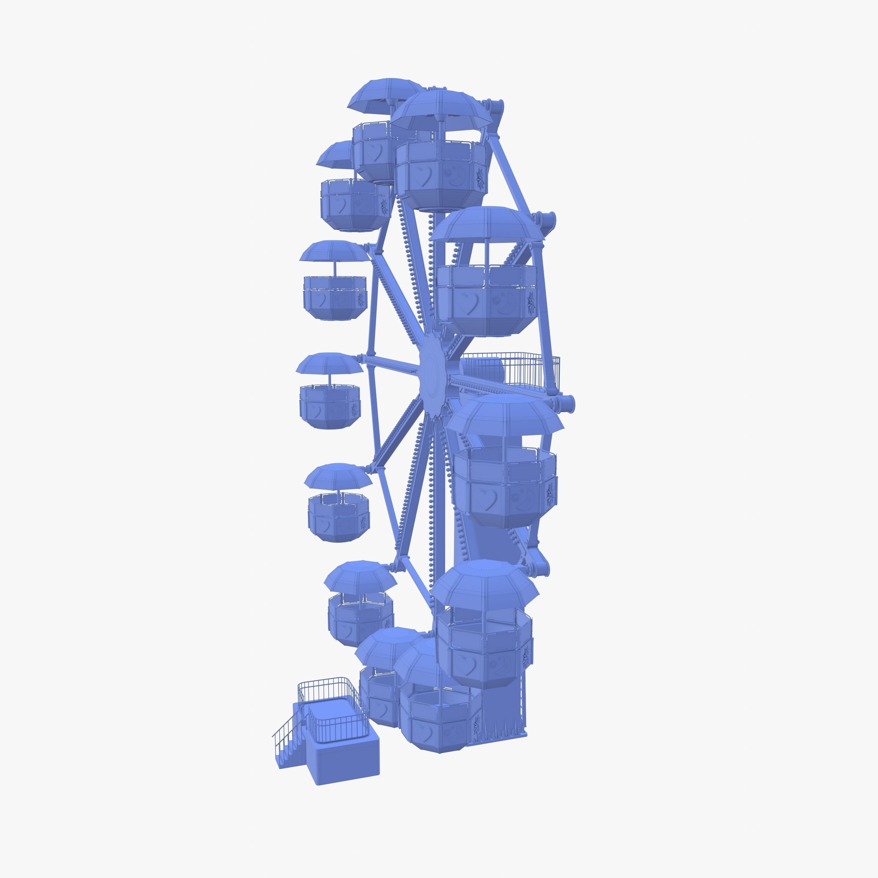 Ferris wheel v2 Low-poly 3D model_17