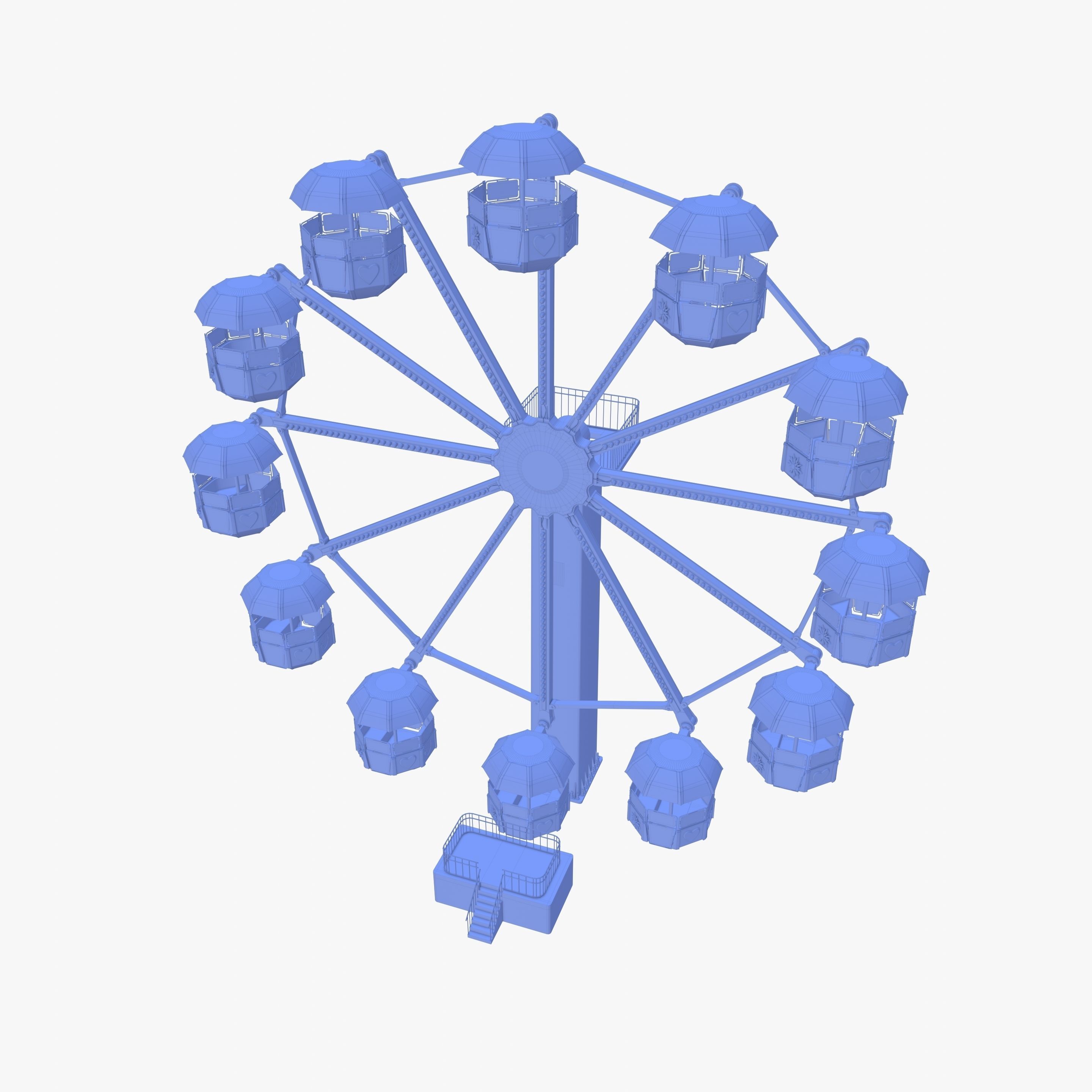 Ferris wheel v2 Low-poly 3D model_23
