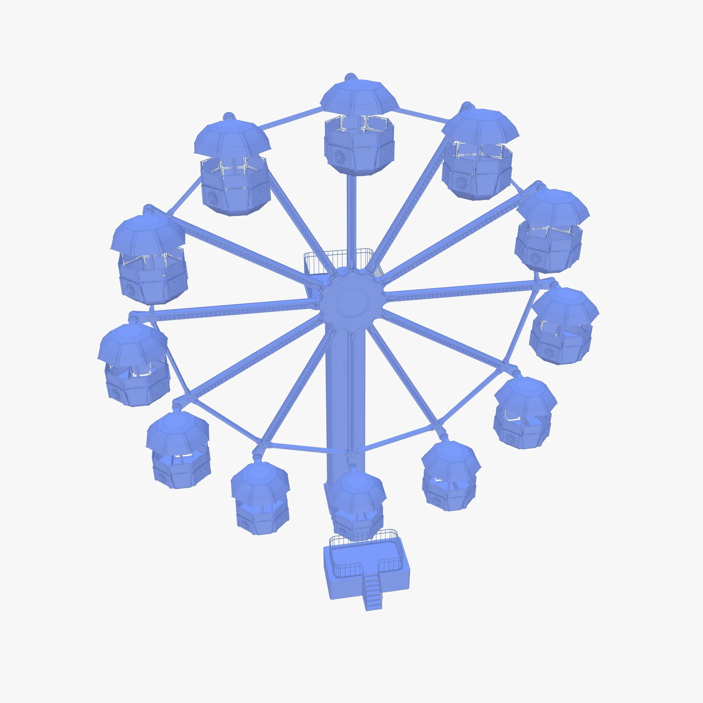 Ferris wheel v2 Low-poly 3D model_25