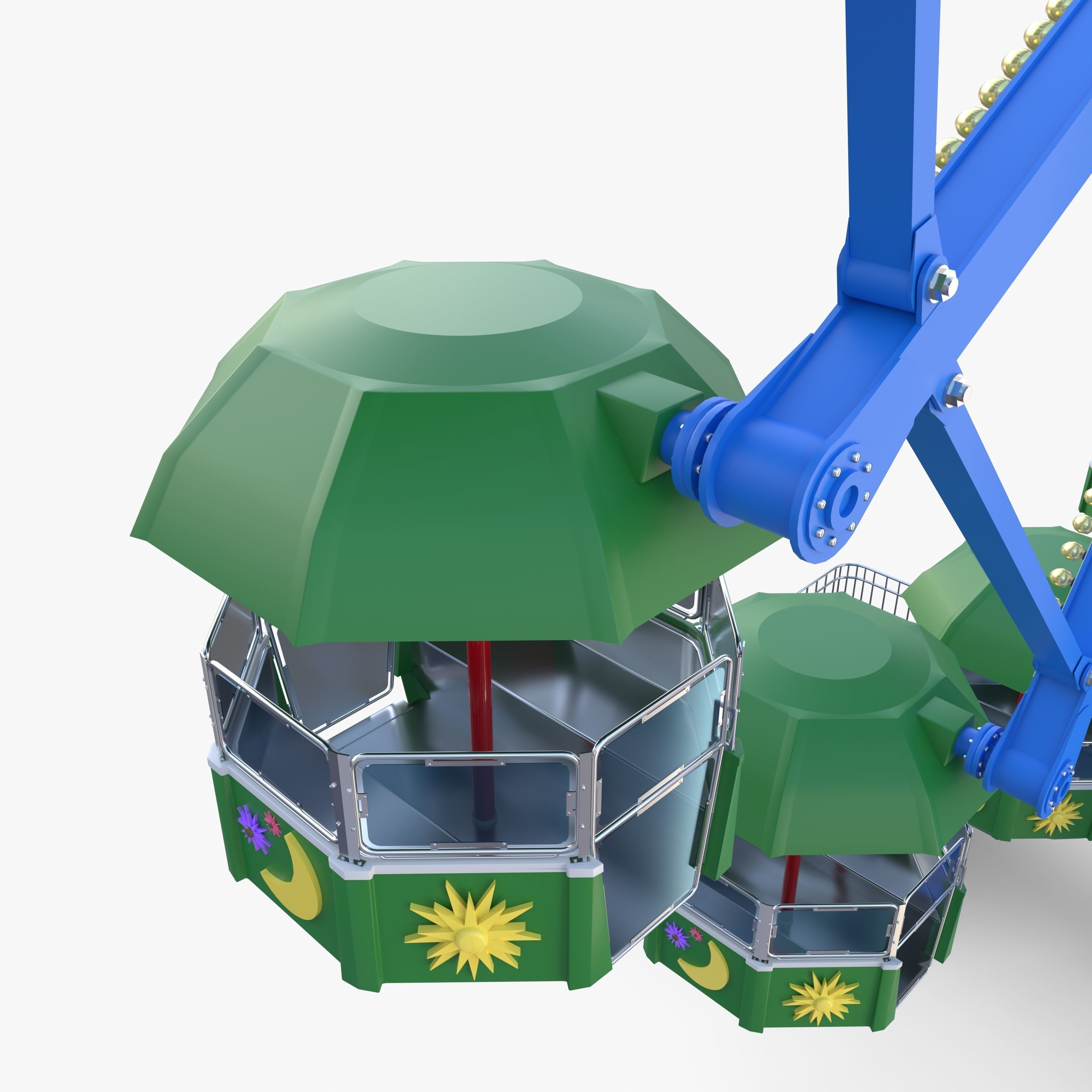 Ferris wheel v2 Low-poly 3D model_12