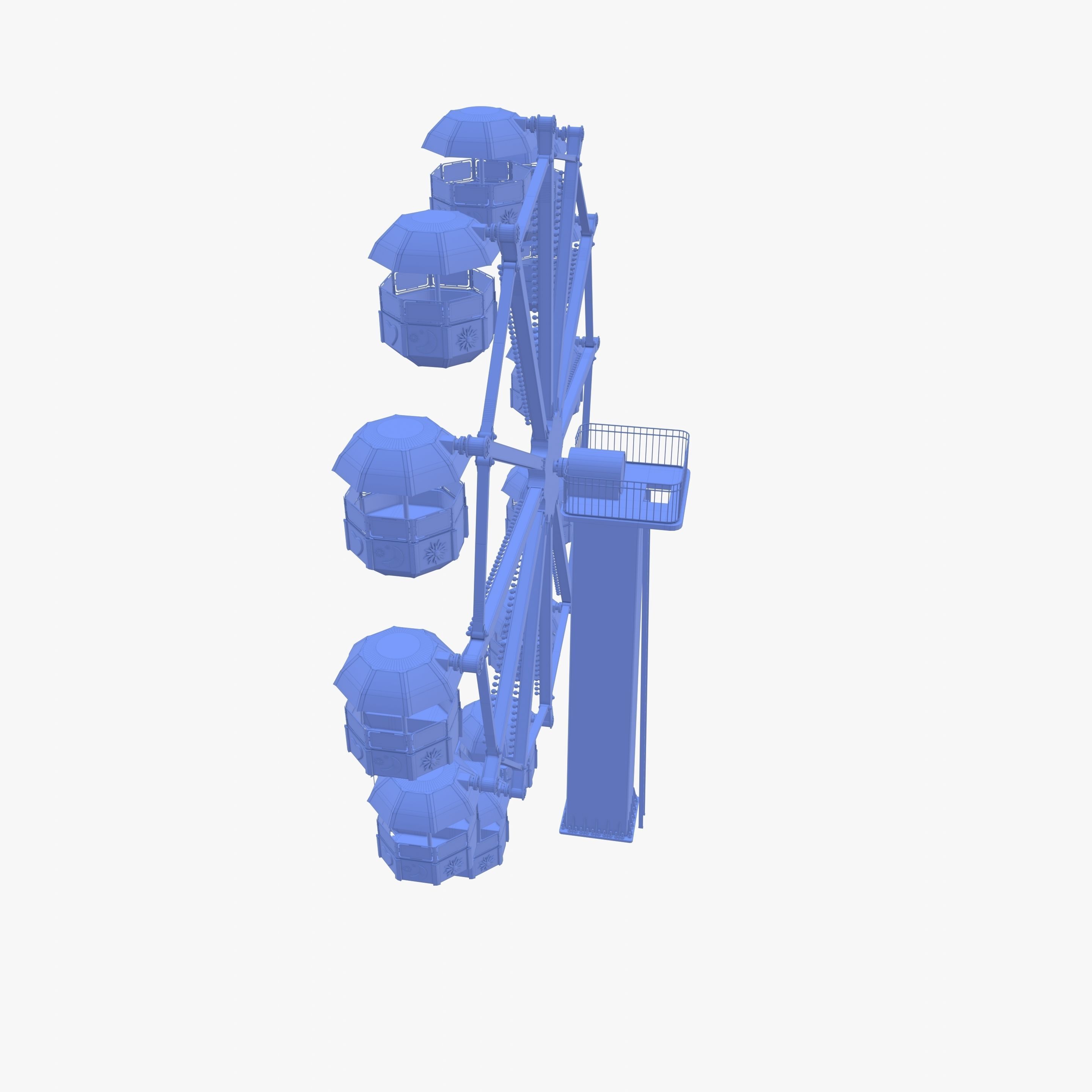Ferris wheel v2 Low-poly 3D model_24
