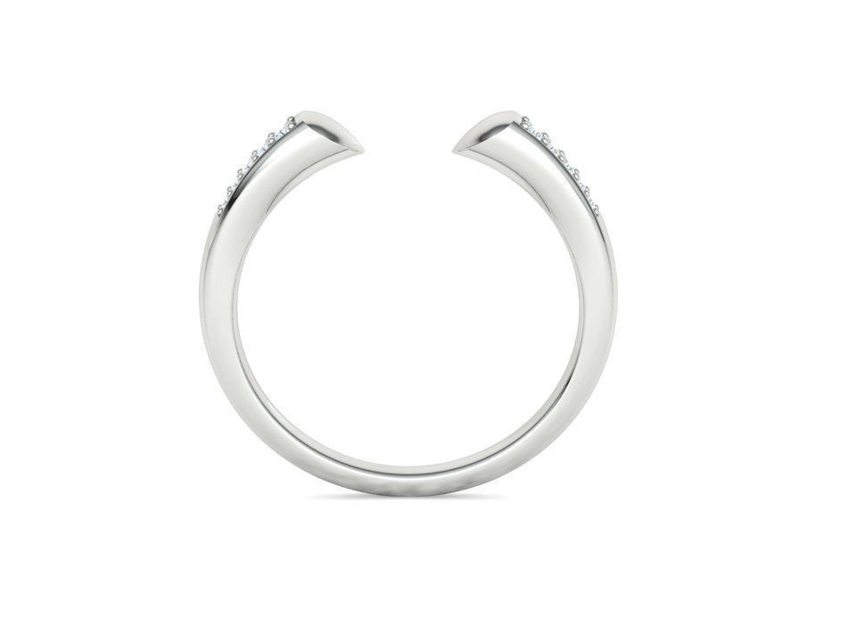 STACKABLE DIAMOND BAND  SOPHIA OPEN RING V3 3dmodel  3D print model_36