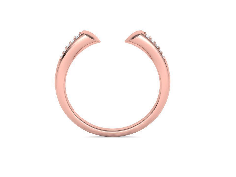 STACKABLE DIAMOND BAND  SOPHIA OPEN RING V3 3dmodel  3D print model_34