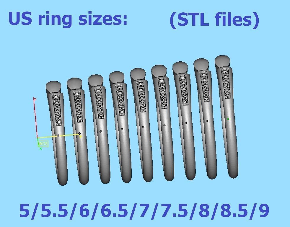 STACKABLE DIAMOND BAND  SOPHIA OPEN RING V3 3dmodel  3D print model_17