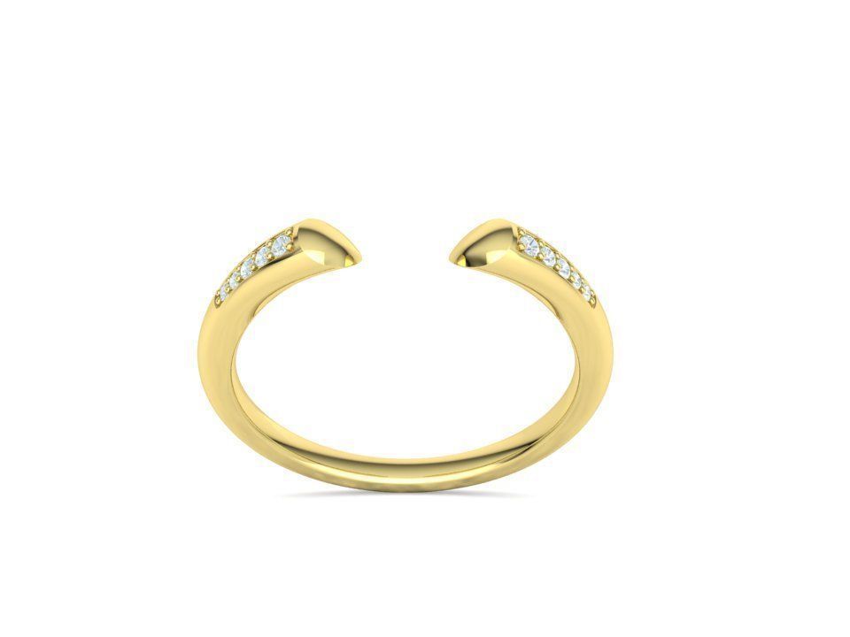 STACKABLE DIAMOND BAND  SOPHIA OPEN RING V3 3dmodel  3D print model_32