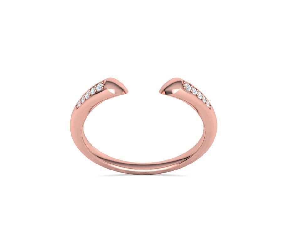STACKABLE DIAMOND BAND  SOPHIA OPEN RING V3 3dmodel  3D print model_31