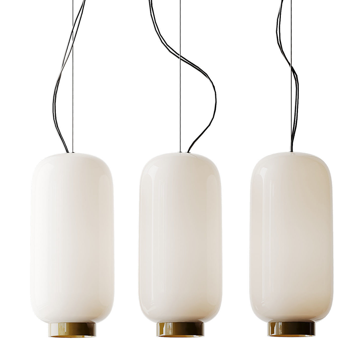 Chouchin Reverse 3 Suspension Lamp from Foscarini 3D model_3
