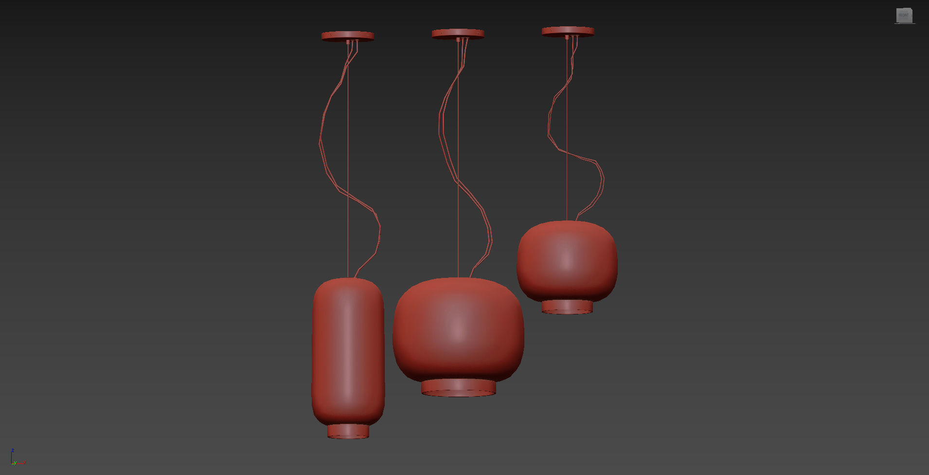 Chouchin Reverse 3 Suspension Lamp from Foscarini 3D model_4