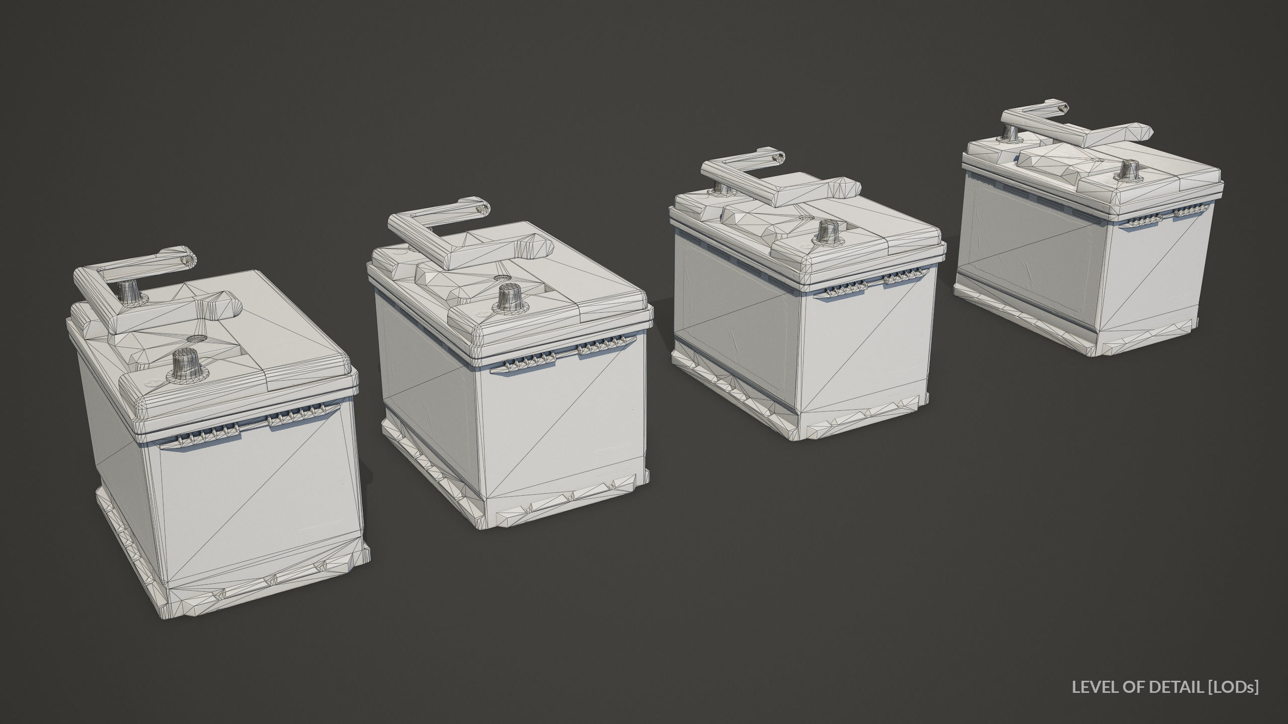 Car Battery 62 6CT 12 Volt - PBR Game Ready Low-poly 3D model_18