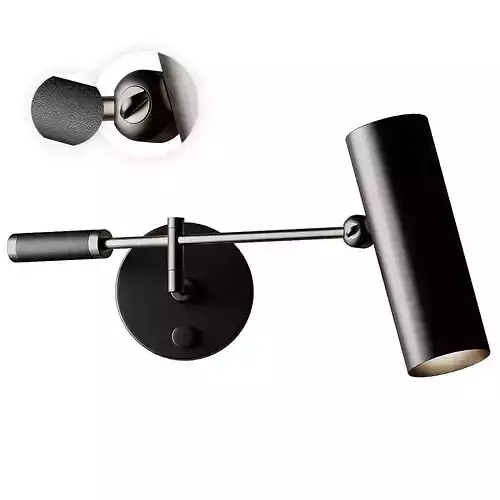 Apparatus Cylinder Reading Sconce Brass and Leather from