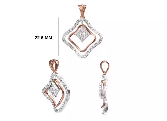 Women Heavy Unique Pendant STL FBX JCD Details