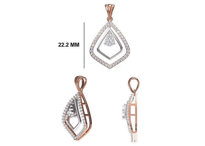 Women Heavy Unique Pendant STL FBX JCD Details 3D print model