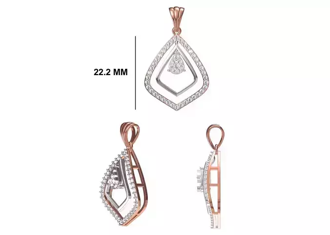 Women Heavy Unique Pendant STL FBX JCD Details