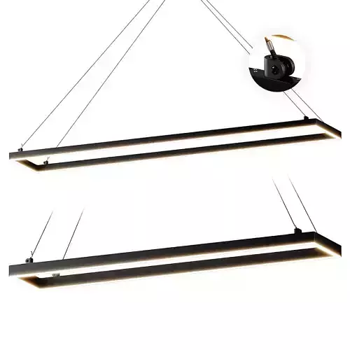 Piazza LED Rectangle Pendant 30 and 48 by Kuzco Lighting 