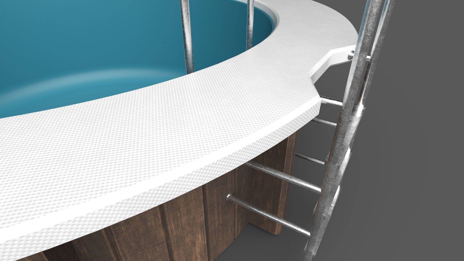 Swimming pool Low-poly 3D model_1