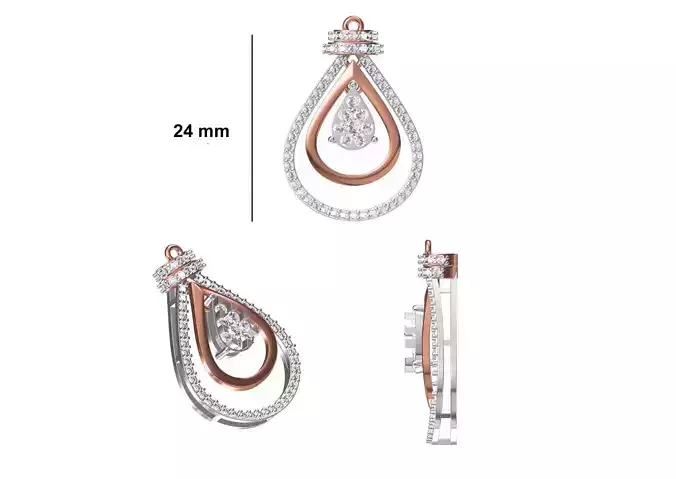 Women Heavy Unique Pendant STL FBX JCD Details