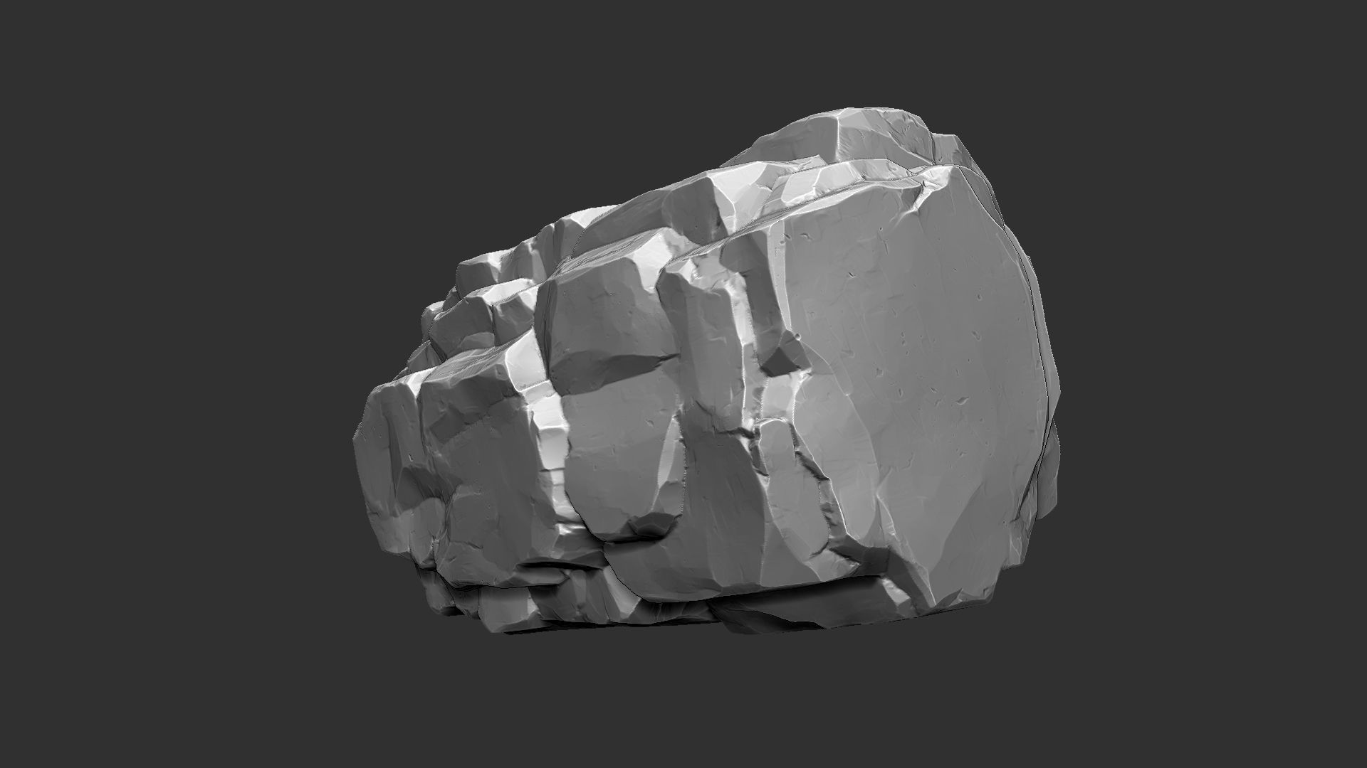 3D Mountain rock Zbrush sculpt 3D model_8