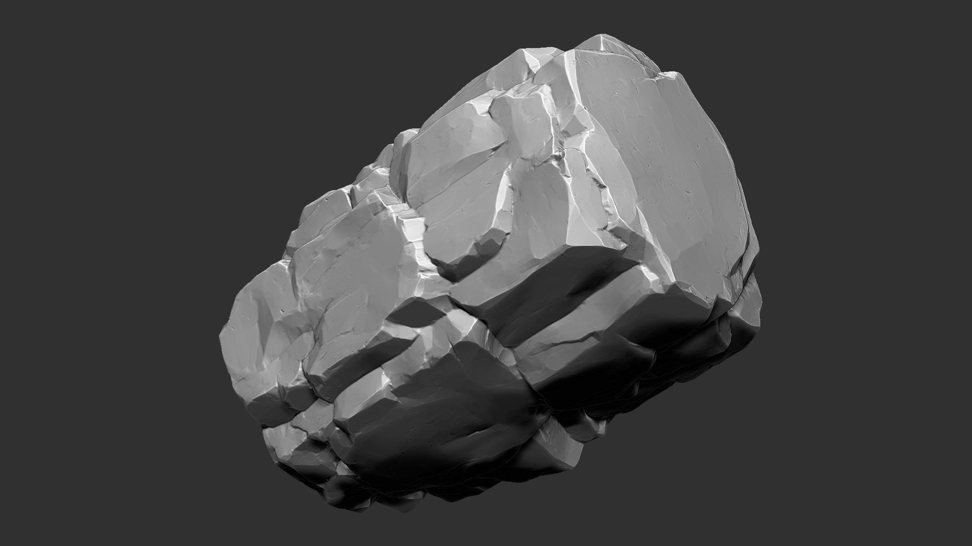 3D Mountain rock Zbrush sculpt 3D model_9