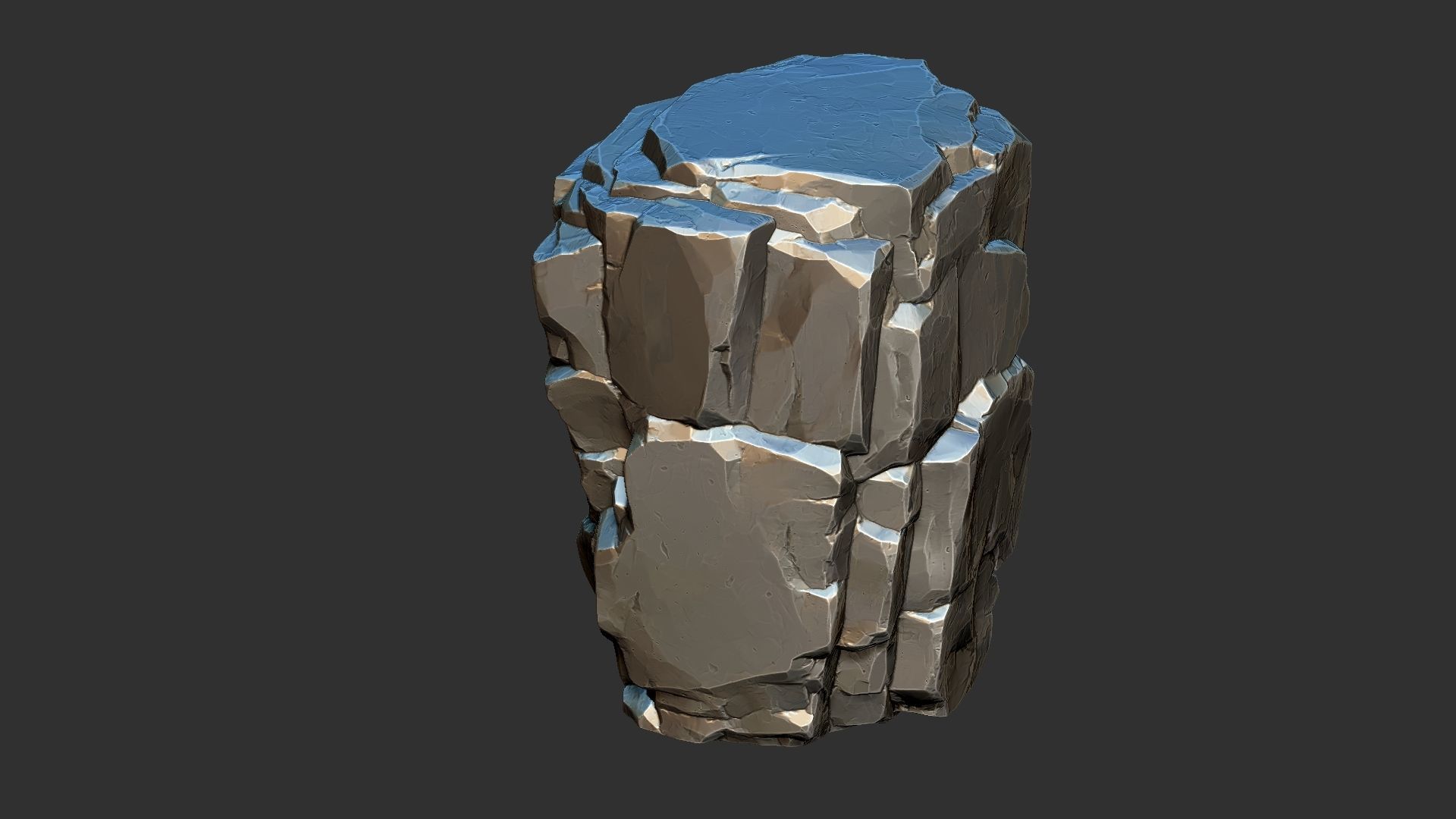 3D Mountain rock Zbrush sculpt 3D model_17