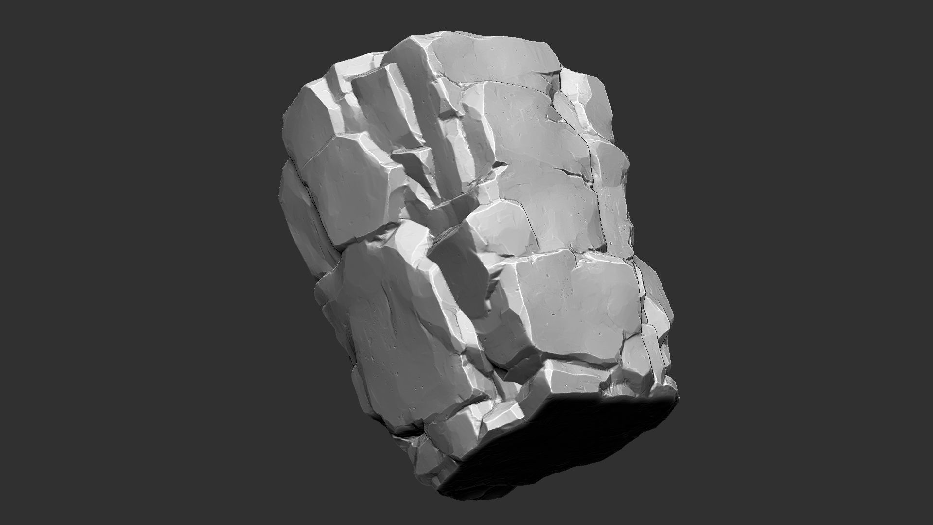 3D Mountain rock Zbrush sculpt 3D model_6