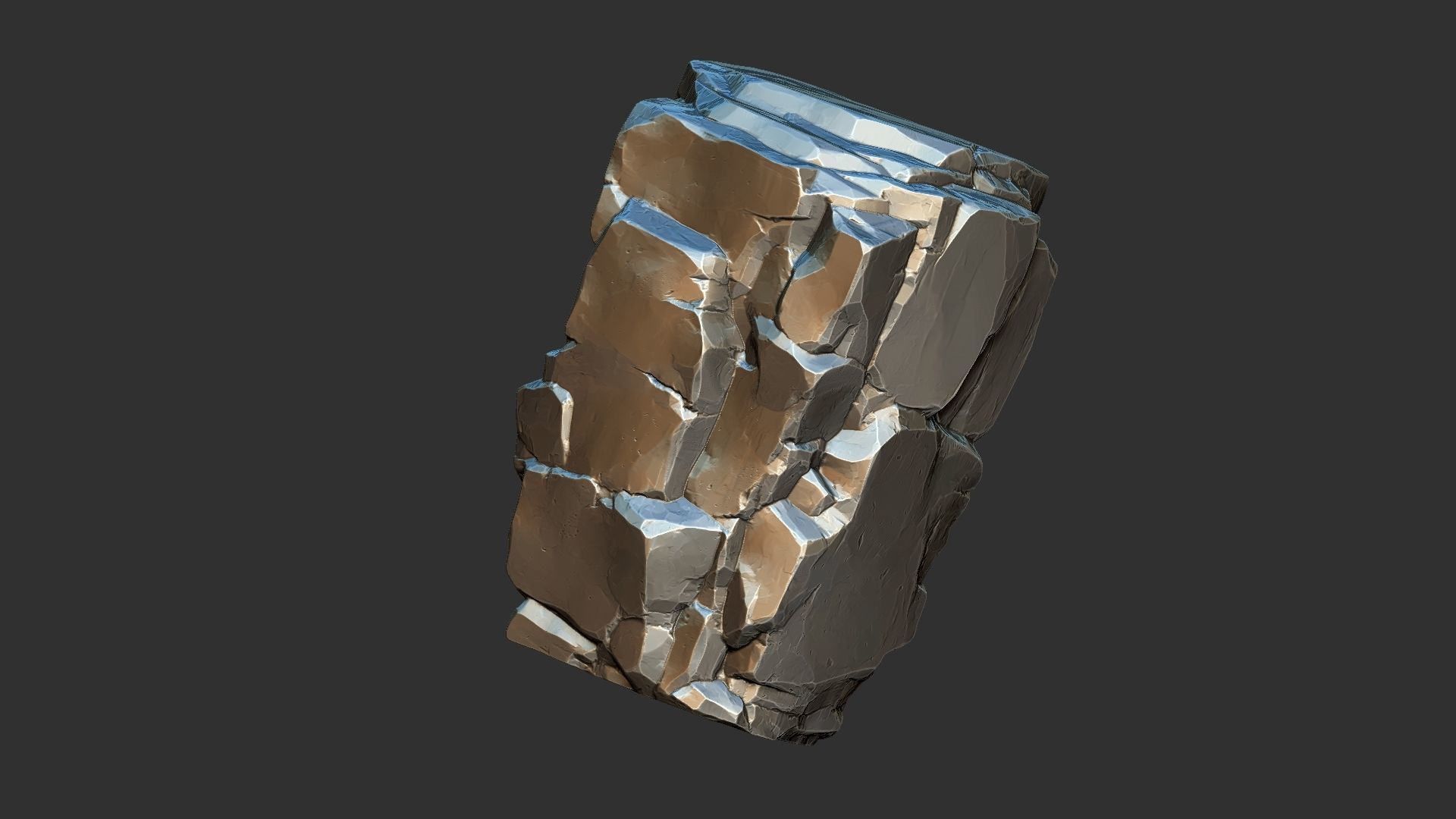3D Mountain rock Zbrush sculpt 3D model_20
