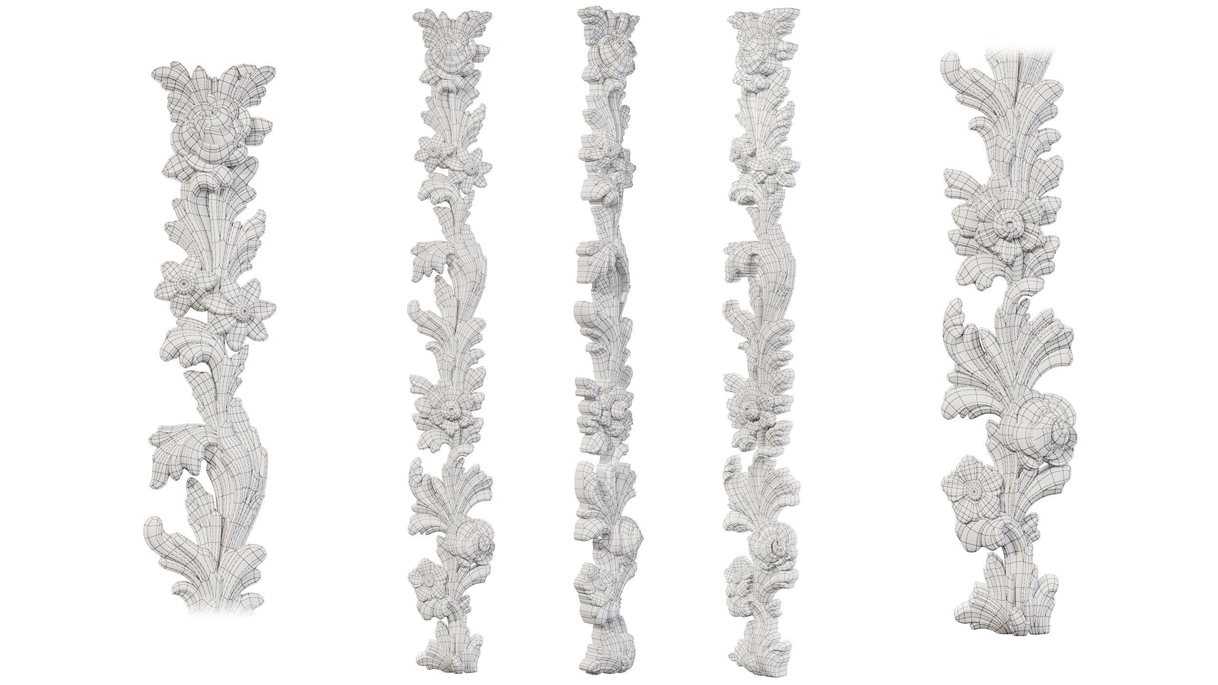 Classic carved 210 3D model_5