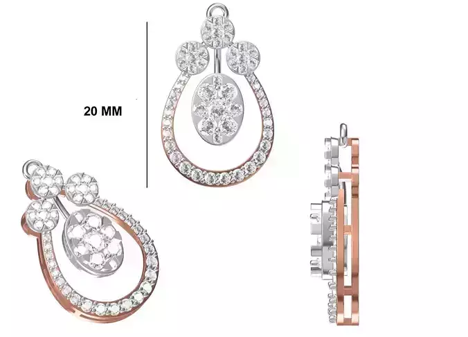 Women Heavy Unique Pendant STL FBX JCD Details