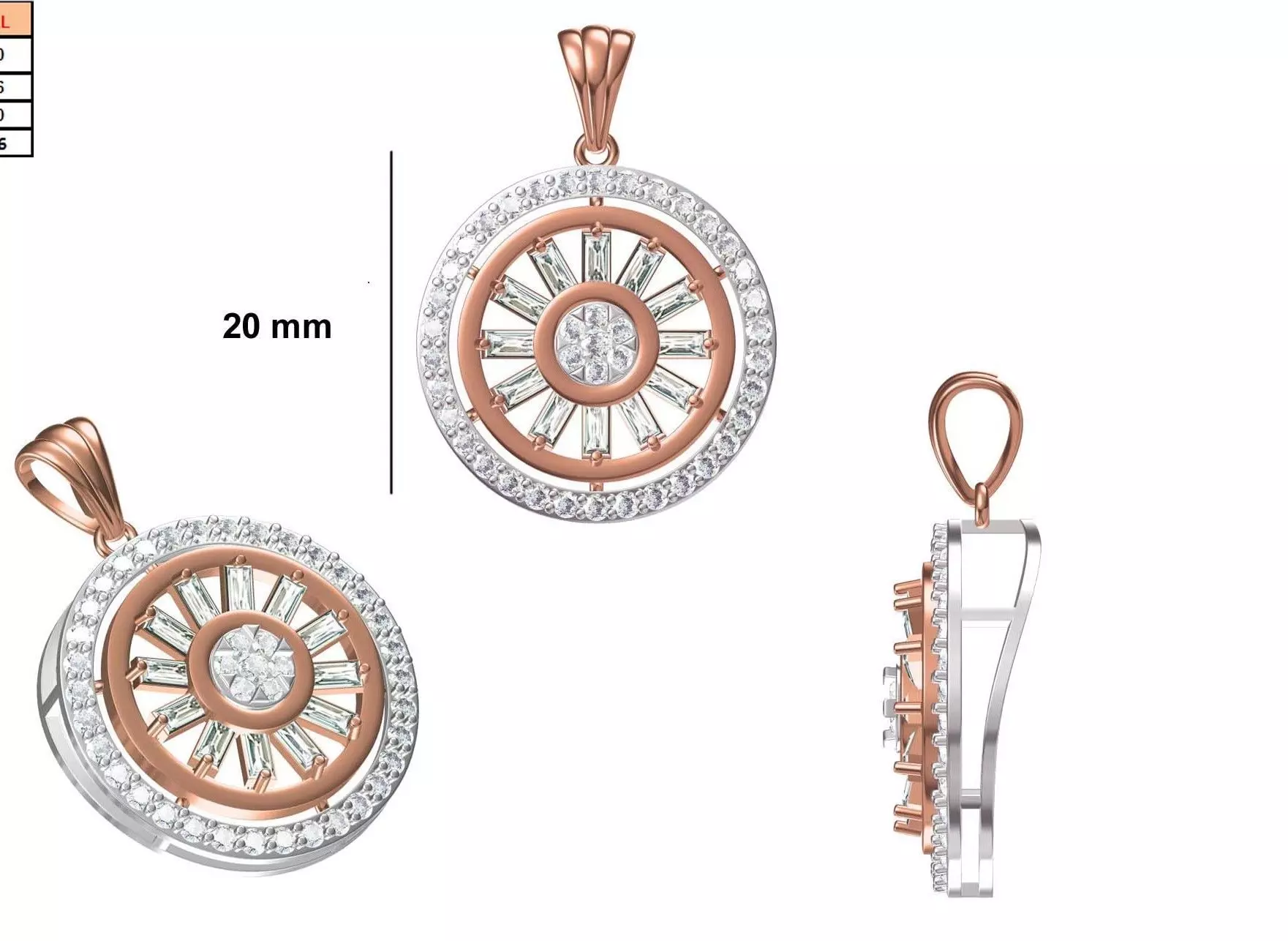 Women Heavy Unique Pendant STL FBX JCD Details 3D print model_0