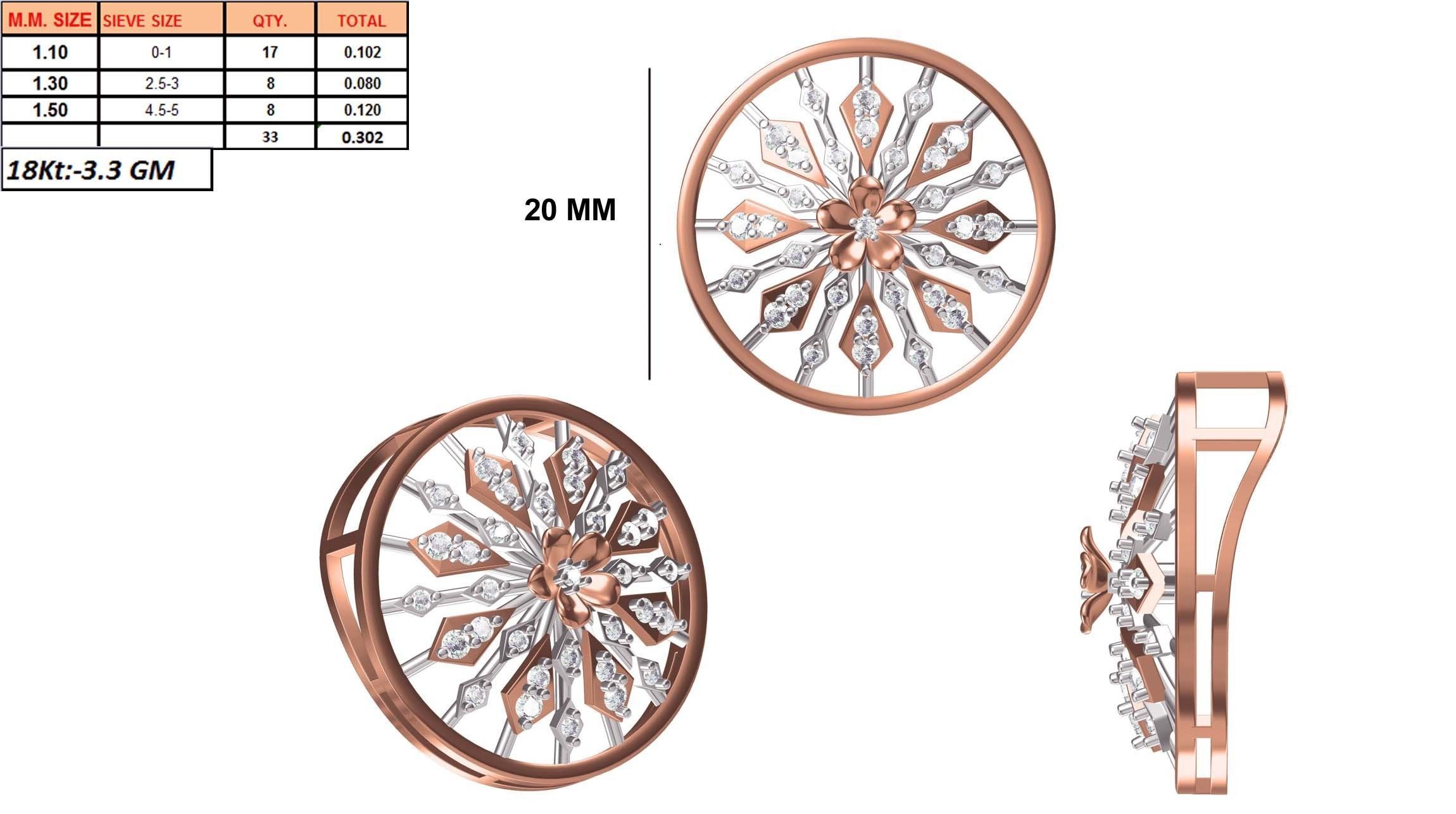 Women Heavy Unique Pendant STL FBX JCD Details 3D print model_1