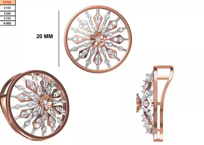 Women Heavy Unique Pendant STL FBX JCD Details