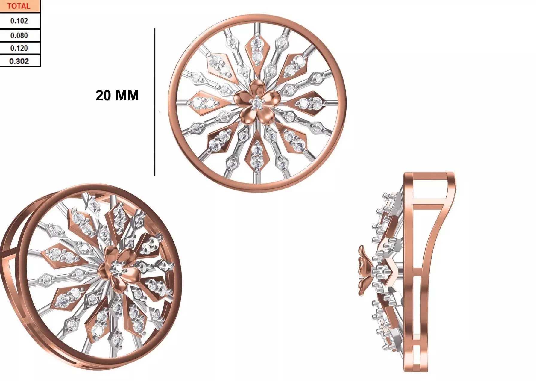 Women Heavy Unique Pendant STL FBX JCD Details 3D print model_0