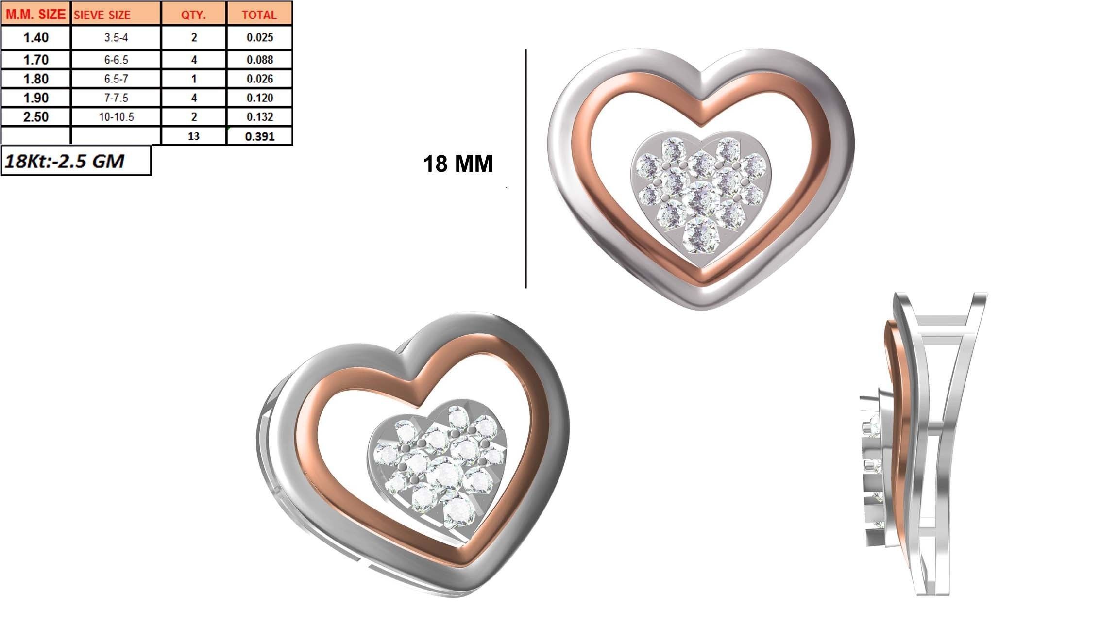 Women Heavy Unique Heart Pendant STL FBX JCD Details 3D print model_1