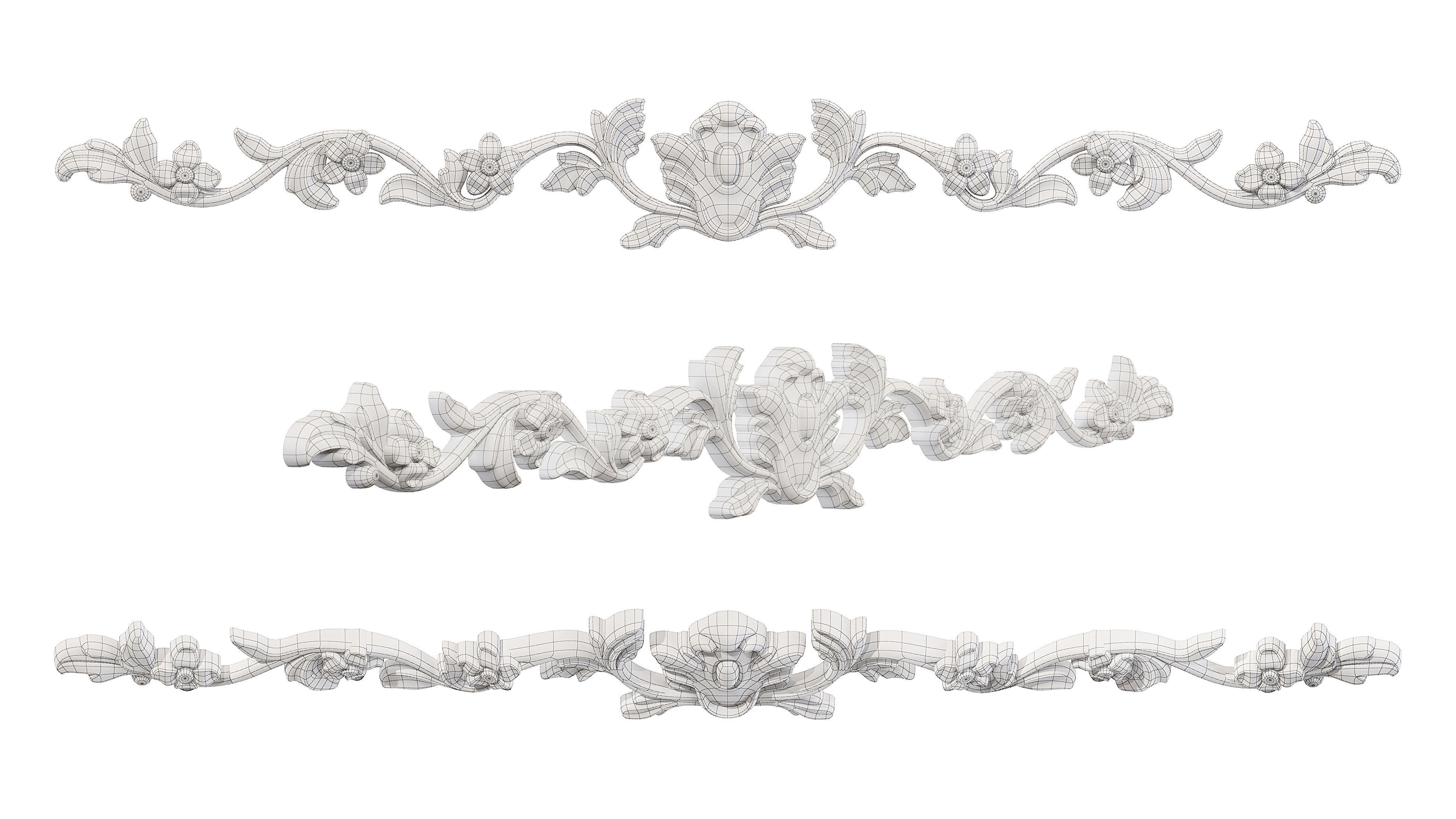 Classic carved 214 3D model_5