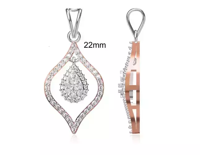 Women Heavy Unique Pendant STL FBX JCD Details