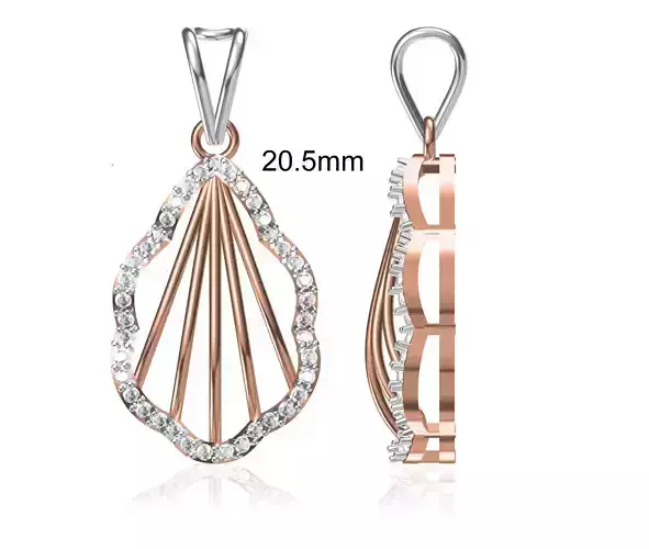 Women Heavy Unique Pendant STL FBX JCD Details