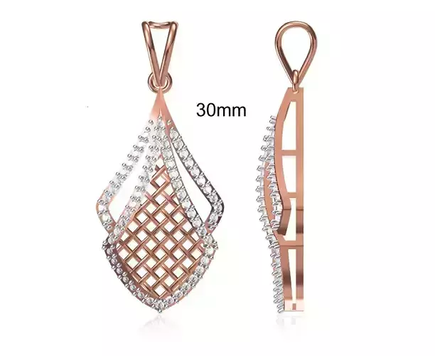 Women Heavy Unique Pendant STL FBX JCD Details 3D print model