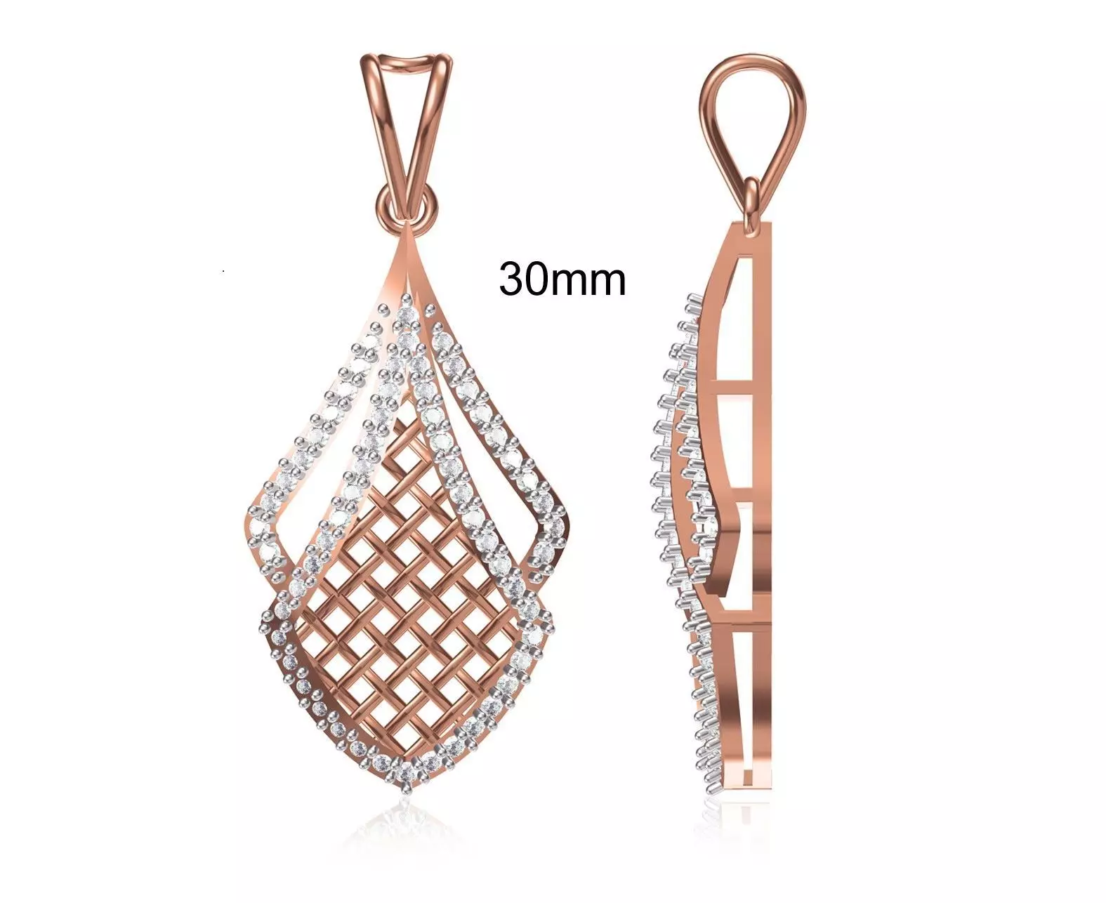 Women Heavy Unique Pendant STL FBX JCD Details 3D print model_0