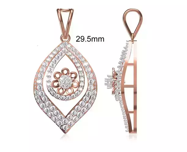Women Heavy Unique Pendant STL FBX JCD Details 3D print model