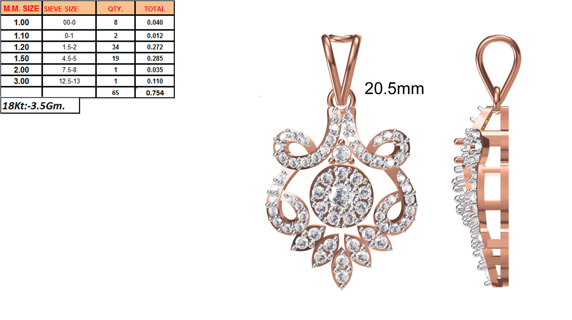 Women Heavy Unique Pendant STL FBX JCD Details 3D print model_1