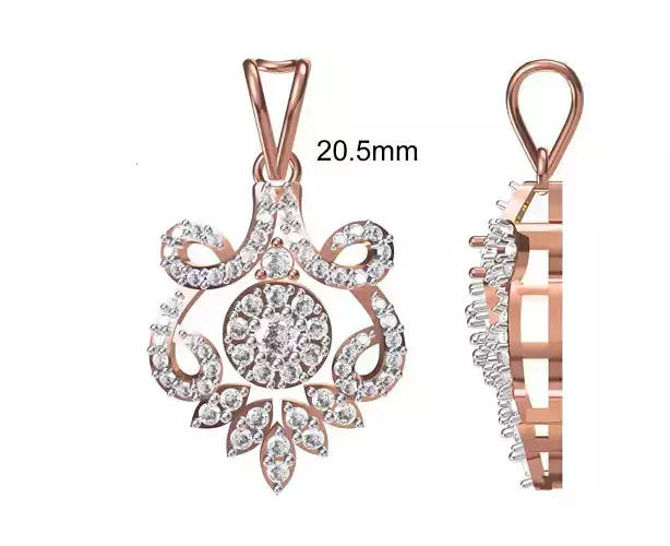 Women Heavy Unique Pendant STL FBX JCD Details 3D print model