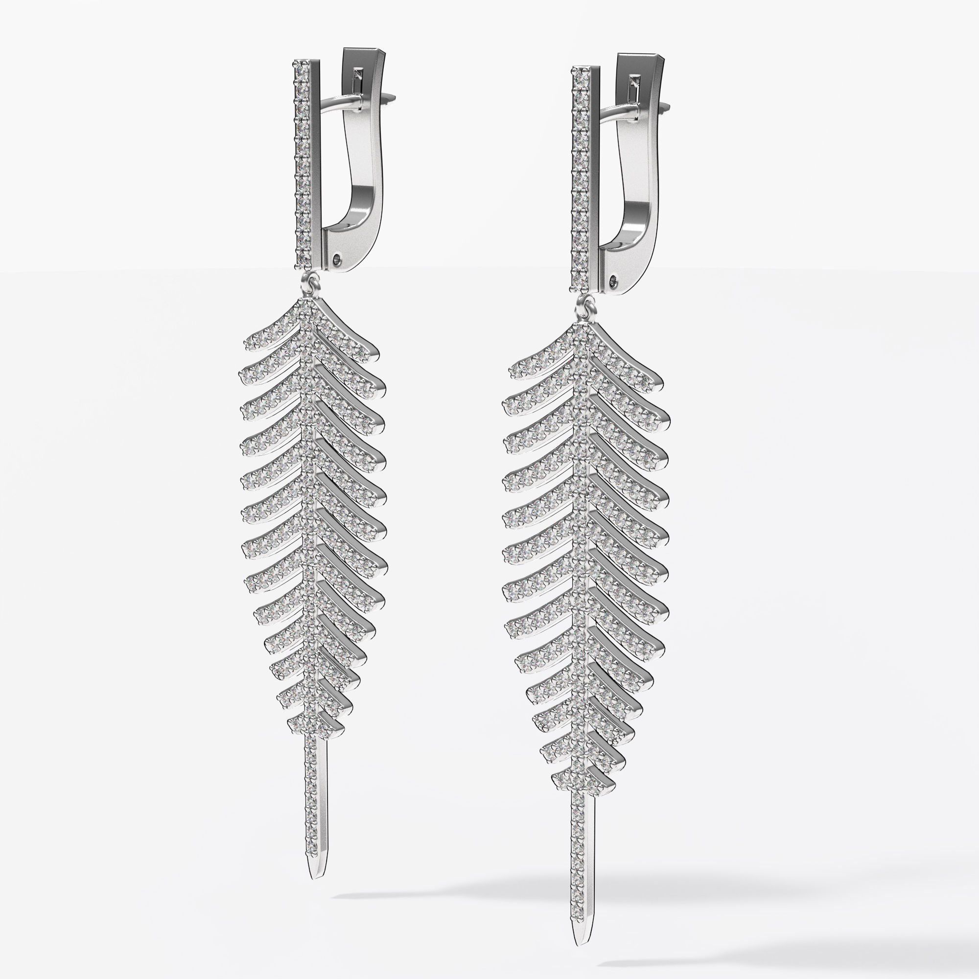Christmas Tree earrings 3D print model_1