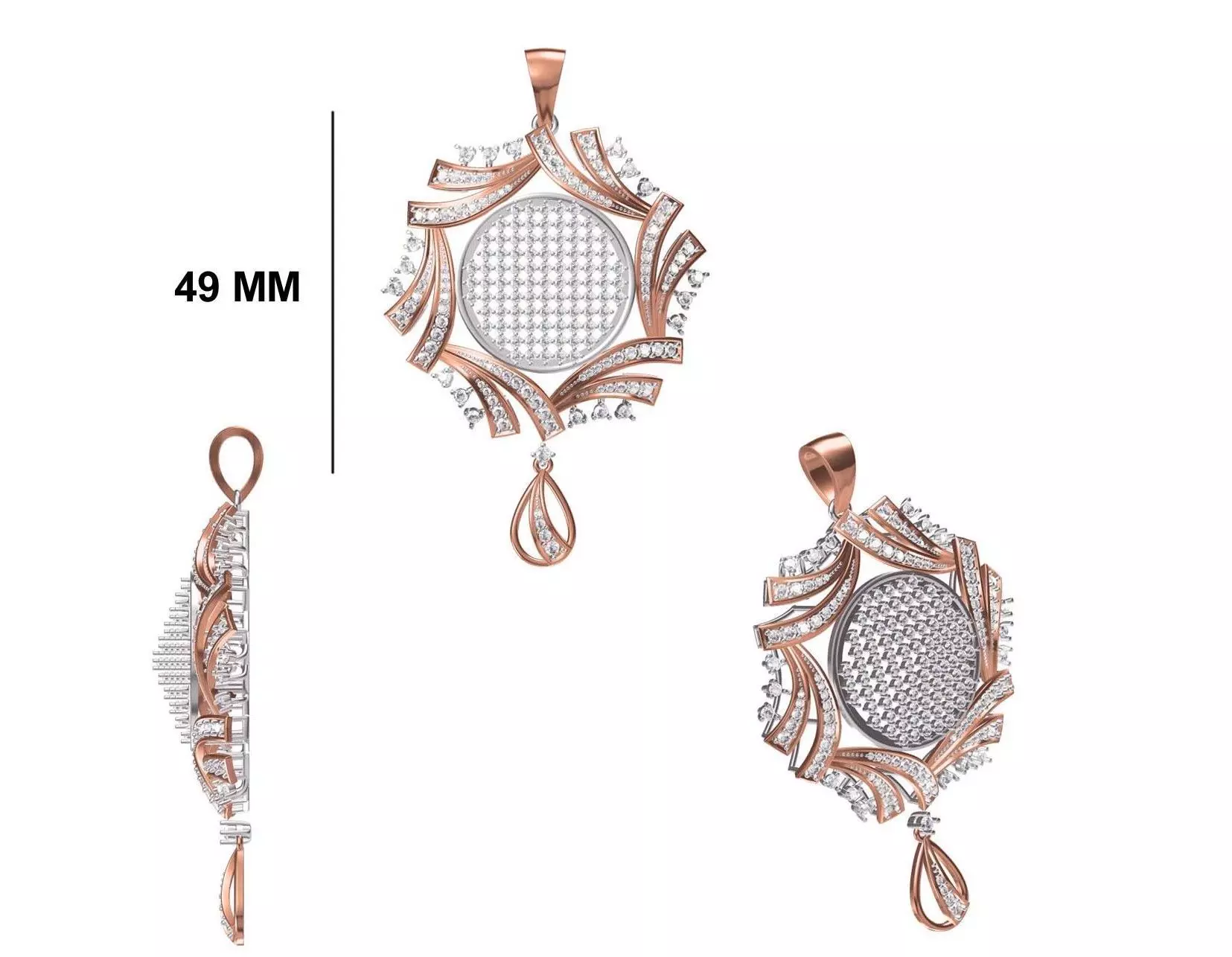 Women Heavy Unique Pendant STL FBX JCD Details 3D print model_0