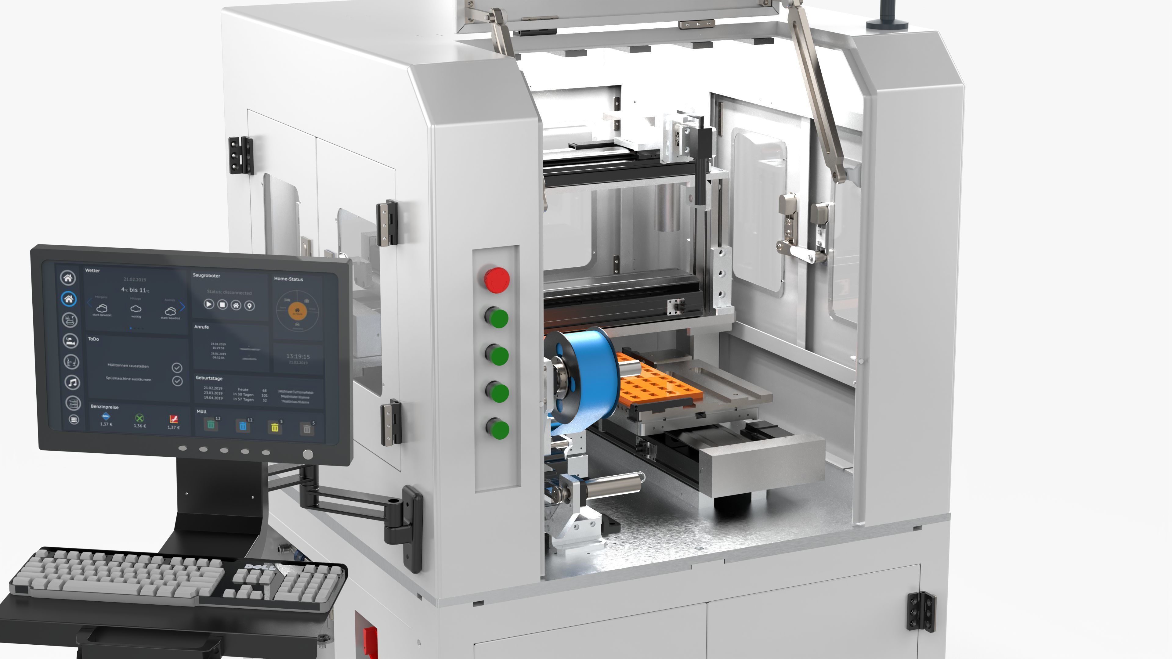 Automatic Peeling Film Machine 3D model_9