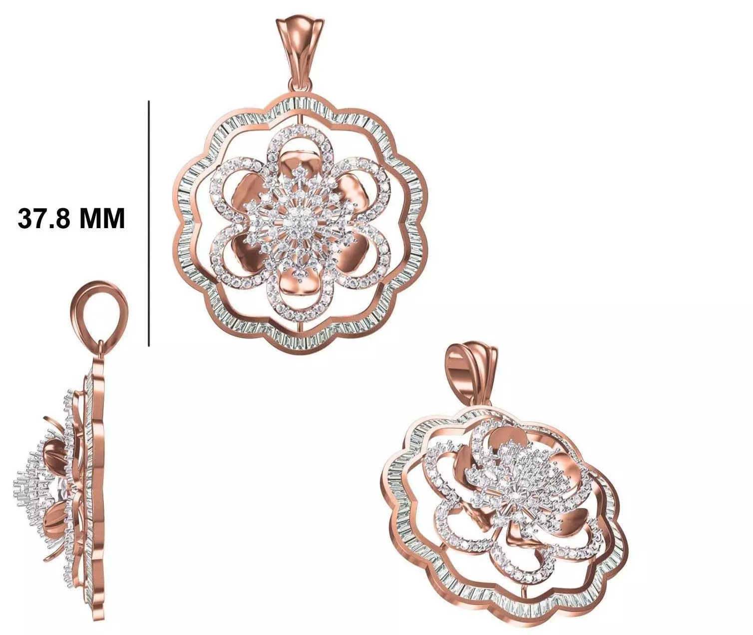 Women Heavy Unique Pendant STL FBX JCD Details 3D print model_0