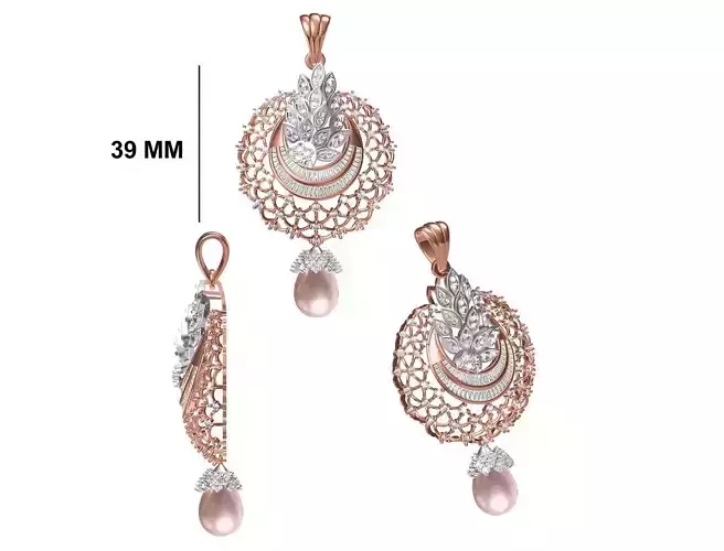 Women Heavy Unique Pendant STL FBX JCD Details 3D print model