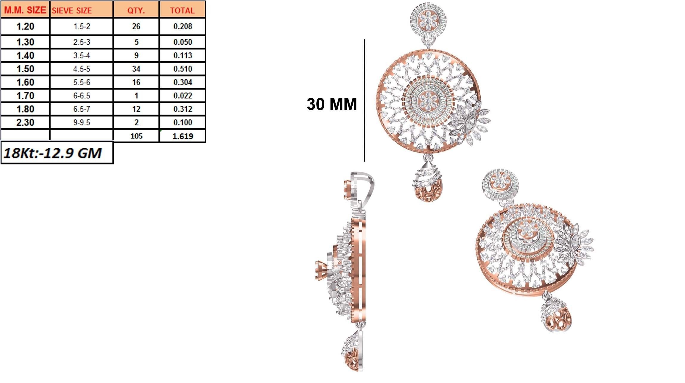 Women Heavy Unique Pendant STL FBX JCD Details 3D print model_1